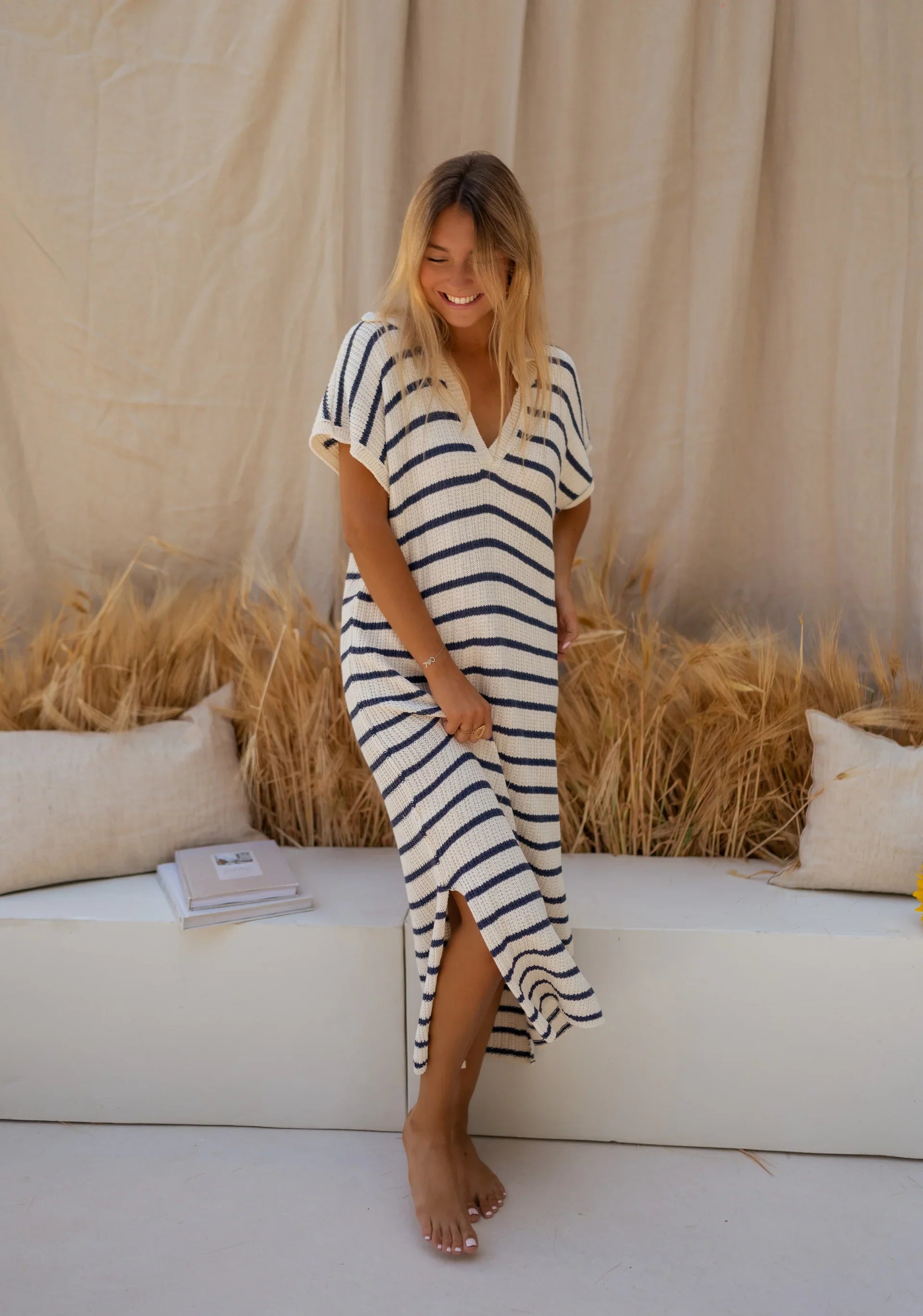 SOPHIA™ | LA ROBE EN TRICOT RAYÉ