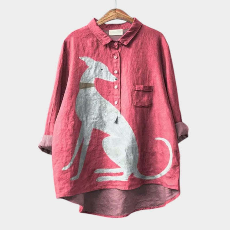 Leviana® | Blouse Femme Exclusive avec Imprimé de Chiens