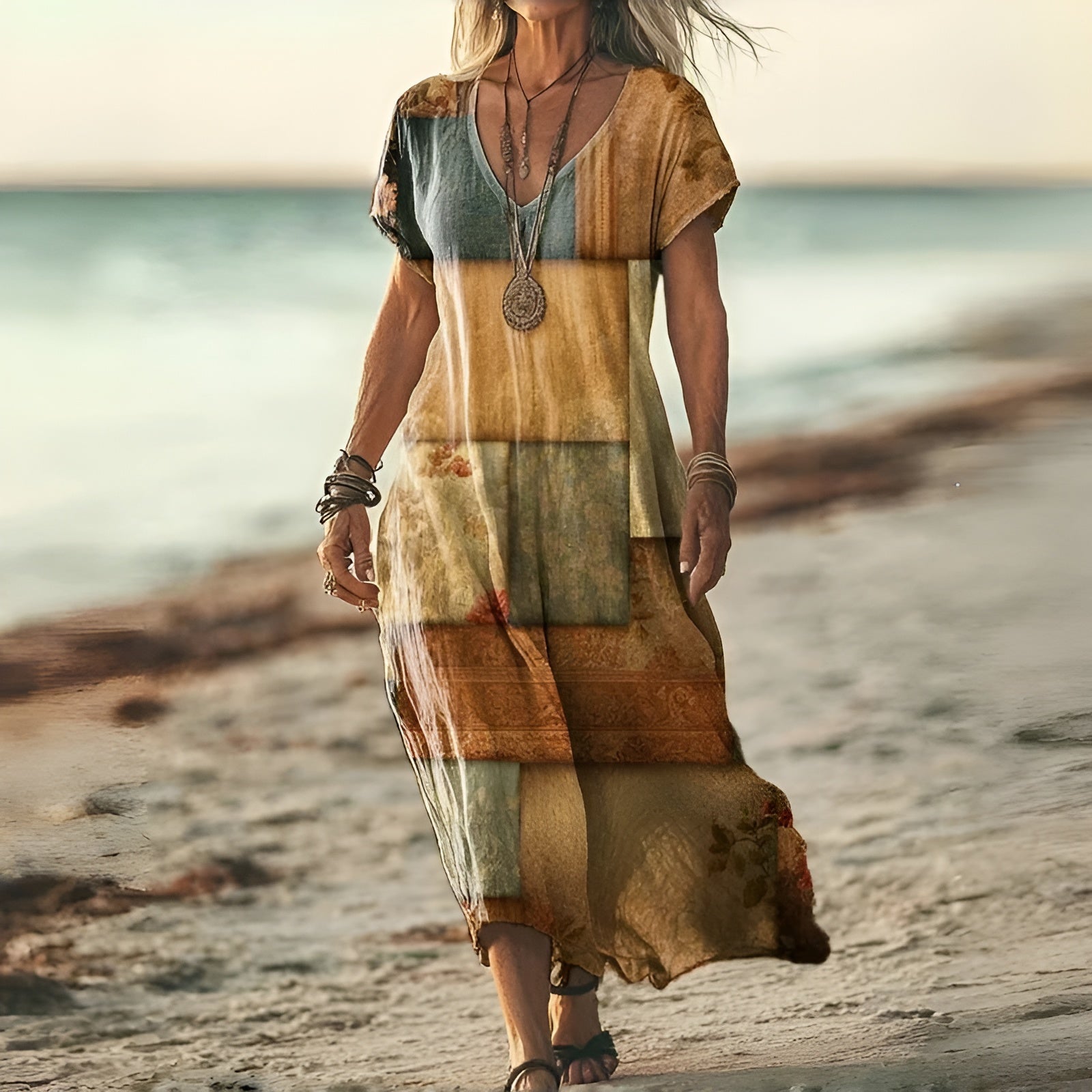 Leviana™ | Robe Boho à Imprimé Floral Élégant